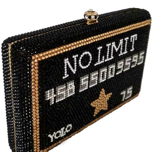 No Handle All Over Rhinestone Clutch main image 1